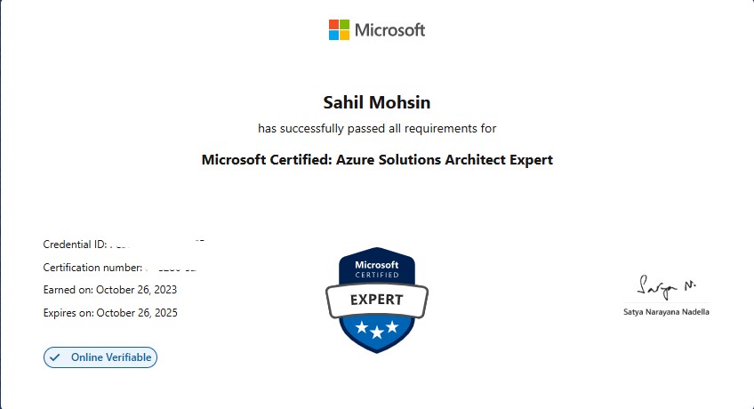 Certificate 1